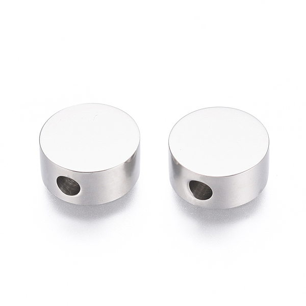 

PandaHall 304 Stainless Steel Beads, Flat Round, Stainless Steel Color, 10x4.5mm, Hole: 2mm 304 Stainless Steel Flat Round