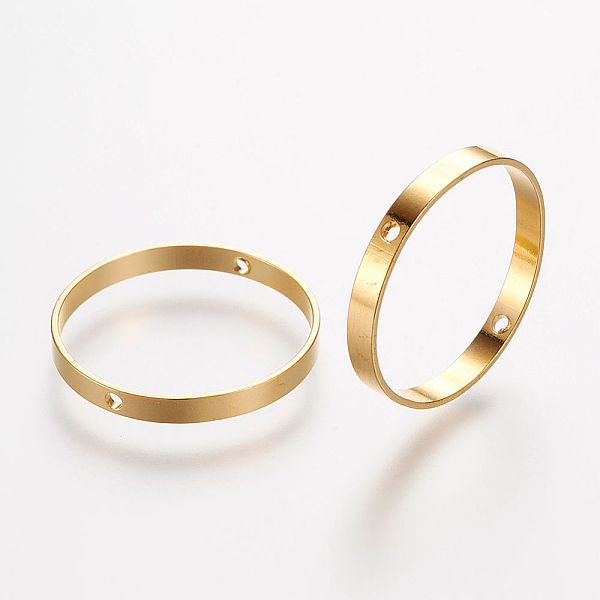 

PandaHall Brass Bead Frames, Ring, Golden, 20x2mm, Hole: 0.6mm, 18.5mm Inner Diameter Brass Ring