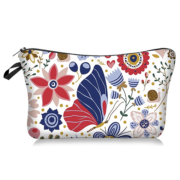 

PandaHall Flower Pattern Polyester Waterpoof Makeup Storage Bag, Multi-functional Travel Toilet Bag, Clutch Bag with Zipper for Women...