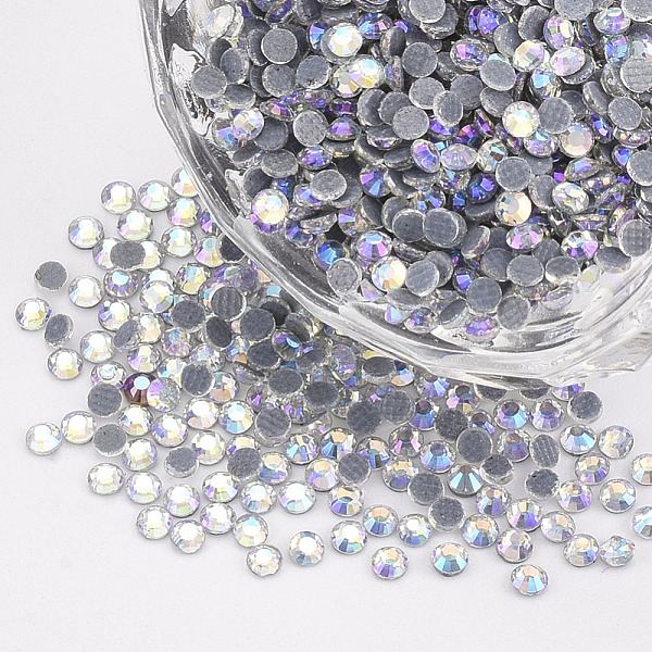 

PandaHall Hotfix Rhinestone, Glass Rhinestone Flat Back Cabochons, Half Round, Paradise Shine, SS6, 1.9~2x1mm, about 1440pcs/bag Glass..., Green