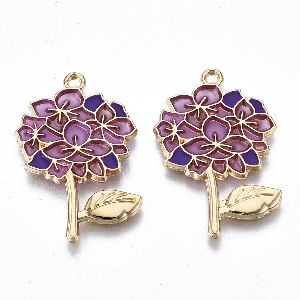 

PandaHall Transparent Epoxy Resin Pendants, with Eco-Friendly Alloy Findings and Enamel, Cadmium Free & Lead Free & Nickel Free, Flower...