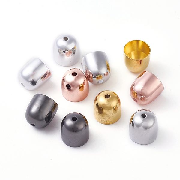 

PandaHall Brass Cord Ends, End Caps, Column, Mixed Color, 10x10mm, Hole: 1.6mm, Inner Diameter: 9mm Brass
