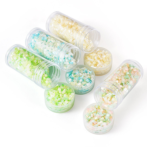 

PandaHall 60G 4 Colors Cat Eye Tube Beads, Column, Round Bugle Beads Style, Mixed Color, 2~2.8x1.7mm, Hole: 0.8~0.9mm, about 15g/color..., Multicolor