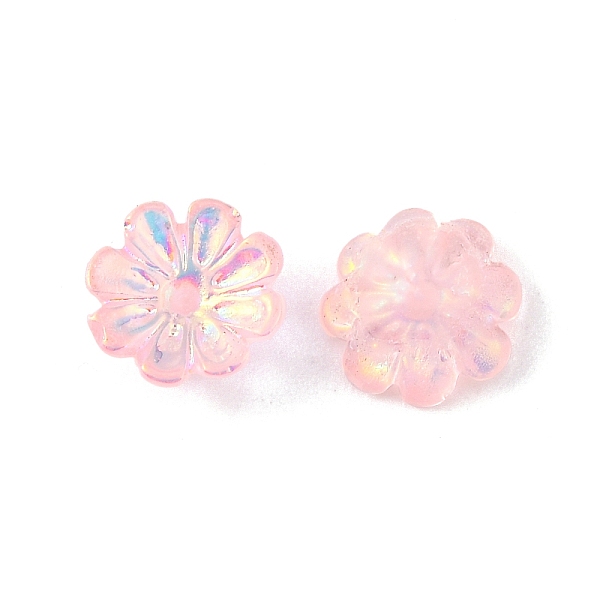 

PandaHall Resin Cabochons, Nail Art Decoration Accessories, AB Color Plated, Flower, Light Coral, 7x2.5mm Resin Flower Red