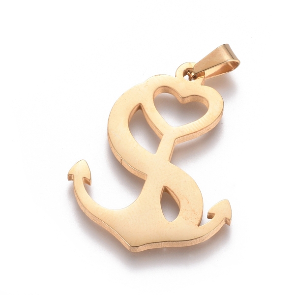 

PandaHall 304 Stainless Steel Pendants, Heart & Arrows, Golden, 29x23x2mm, Hole: 5x3mm 304 Stainless Steel Anchor & Helm