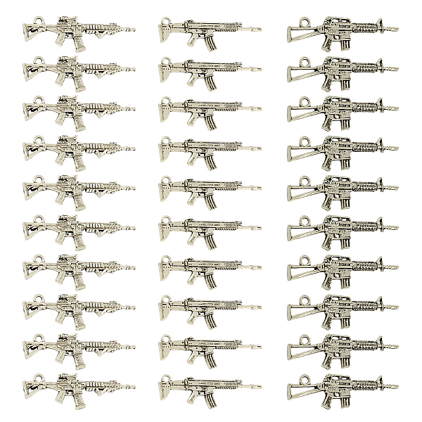 PandaHall SUNNYCLUE 30Pcs 3 Styles Gun Pistol Revolver Weapon Rifle Charms Pendants Craft Supplies Bow Arrow Charms Pendant for DIY Bracelet...