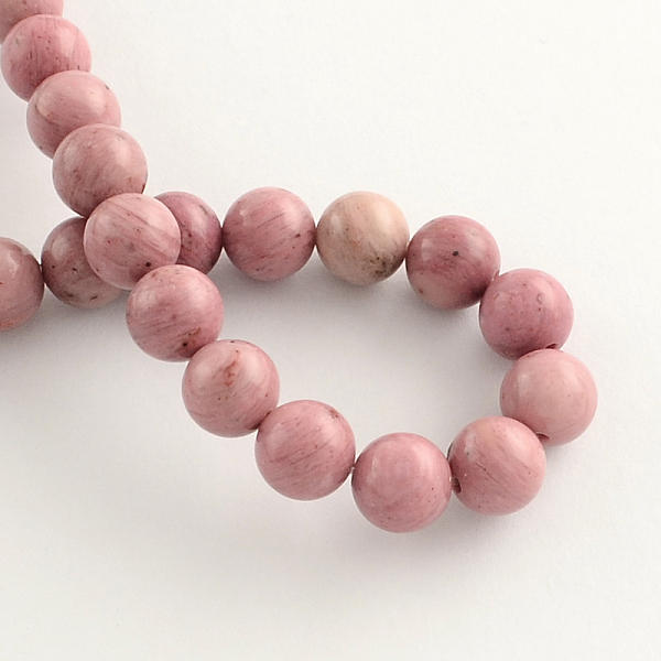 

PandaHall Natural Rhodonite Beads Strands, Round, 4.5mm, Hole: 1mm, about 96pcs/strand, 15.5 inch Rhodonite Round