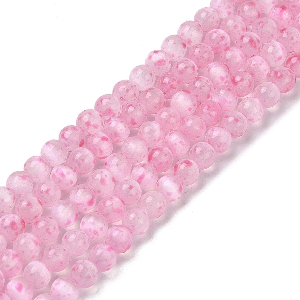

PandaHall Natural Selenite Beads Strands, Dyed, Round, Pearl Pink, 6mm, Hole: 1mm, about 65pcs/strand, 15.55''(39.5cm) Selenite Round