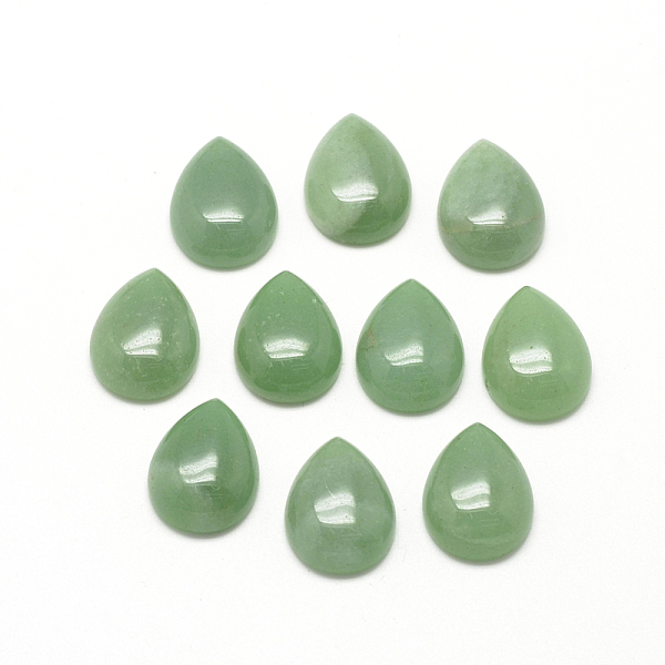 

PandaHall Natural Green Aventurine Cabochons, teardrop, 13~14x9~10x5mm Green Aventurine Teardrop