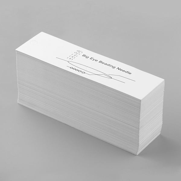 

PandaHall Cardboard Display Cards, Used For Big Eye Beading Needles, White, 155x48mm Paper Rectangle White