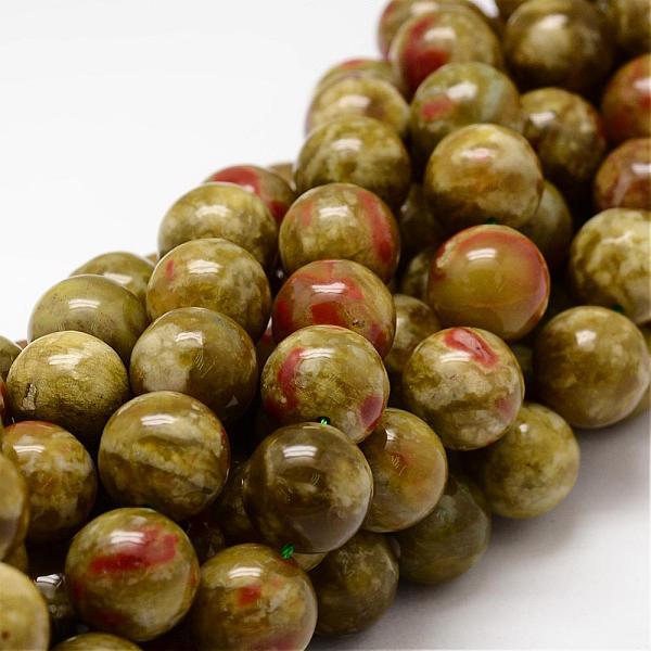 

PandaHall Round Natural Dragon Blood Jasper Beads Strands, 8mm, Hole: 1mm, about 48pcs/strand, 15.75 inch Dragon Blood Round