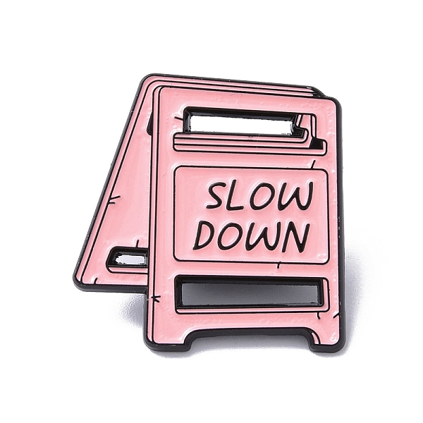 

PandaHall Black Alloy Brooches, Enamel Pins, Word, 29.5x29x1.5mm Alloy+Enamel Word