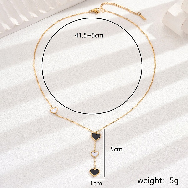 

PandaHall Stainless Steel Y-Shaped Necklaces for Women, Heart Other