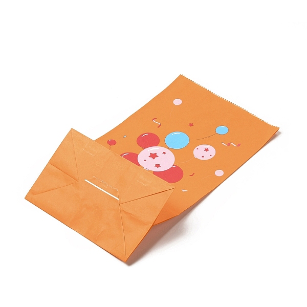 

PandaHall Rectangle Paper Candy Gift Bags, Birthday Christmas Gift Packaging, Balloon & Gift Box Pattern, Orange, Unfold: 13x8x23.5cm Paper...