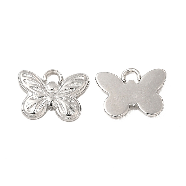 

PandaHall 304 Stainless Steel Pendants, Butterfly Charm, Stainless Steel Color, 9x11.5x1mm, Hole: 1.6mm 304 Stainless Steel Butterfly