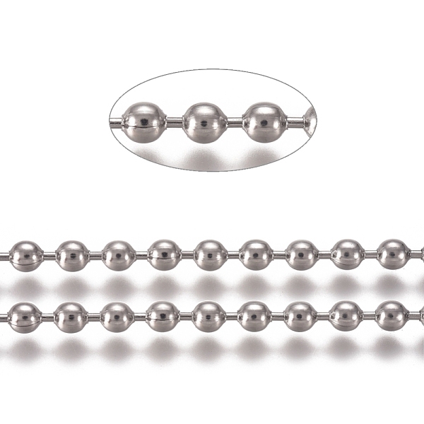 

PandaHall 304 Stainless Steel Ball Chains, with Spool, Stainless Steel Color, 6mm 304 Stainless Steel