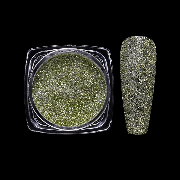

PandaHall Nail Art Glitter Powder, Starry Sky/Mirror Effect, Shiny Nail Decoration, Lime Green, Box: 30x30x16.5mm Plastic Others Green