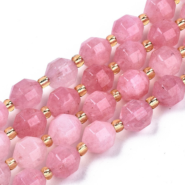 

PandaHall Natural Dolomite Beads Strands, Faceted, Dyed, Round, Pearl Pink, 8x8mm, Hole: 1.2mm, about 33pcs/strand, 15.16 inch~15.35 inch...
