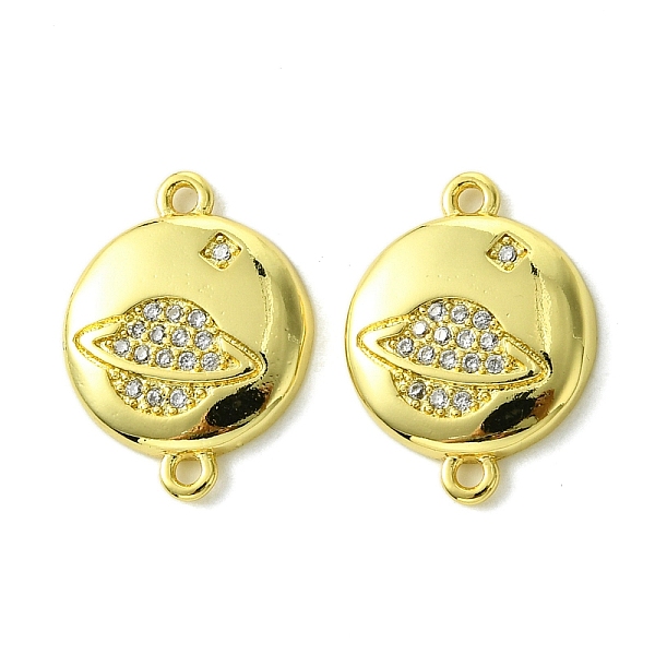 

PandaHall Eco-Friendly Brass Micro Pave Cubic Zirconia Connector Charm, Long-Lasting Plated, Real 18K Gold Plated, Cadmium Free & Lead Free..., Clear