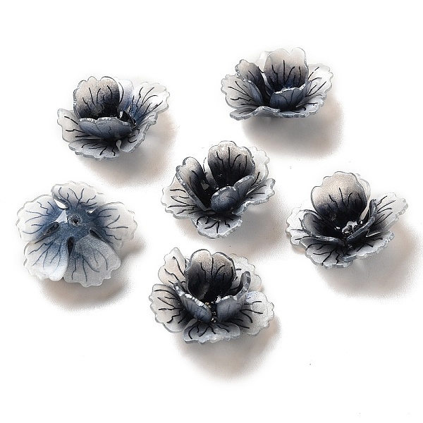 

PandaHall Flower Bead Cap, for DIY Jewelry Making, Black, 25~27x11~13mm, Hole: 1~1.4mm Acrylic Black