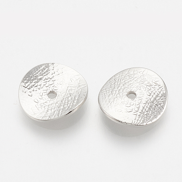 

PandaHall Brass Spacer Beads, Flat Round, Nickel Free, Real Platinum Plated, 11x11x1mm, Hole: 1mm Brass Flat Round