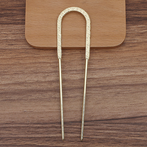 

PandaHall Alloy Hair Fork Findings, U Shape, Light Gold, 132x33mm Alloy