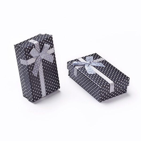 

PandaHall Cardboard Necklace Boxes with Bowknot and Sponge Inside, for Necklaces and Pendants, Rectangle, Black, 8x5x2.5cm Paper Rectangle...