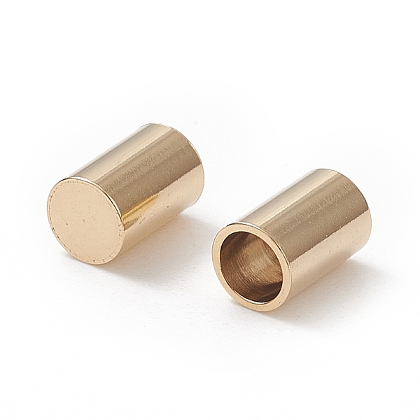 

PandaHall 201 Stainless Steel Cord Ends, End Caps, Column, Real 24K Gold Plated, 6x4mm, Inner Diameter: 3mm 201 Stainless Steel