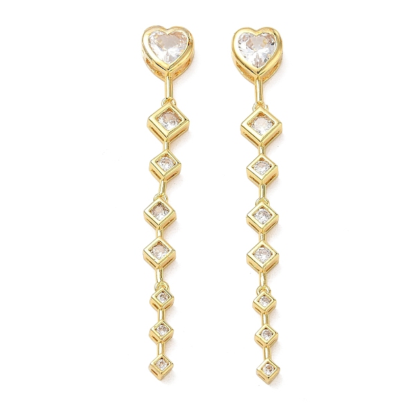 Brass Micro Pave Cubic Zirconia Big Pendants