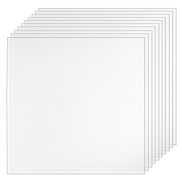 

PandaHall PVC Transparent High Temperature Resistance Protective Film, Single Side, Square, Clear, 15pcs/set Plastic Square Clear
