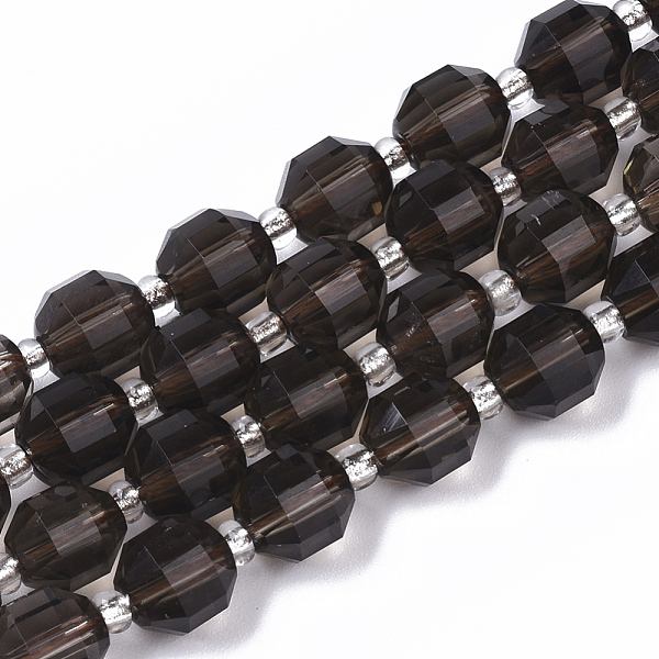 

PandaHall Natural Smoky Quartz Beads Strands, Round, Faceted, 7.5x8mm, Hole: 1.2mm, about 18~20pcs/strand, 7.48 inch(19cm) Smoky Quartz...