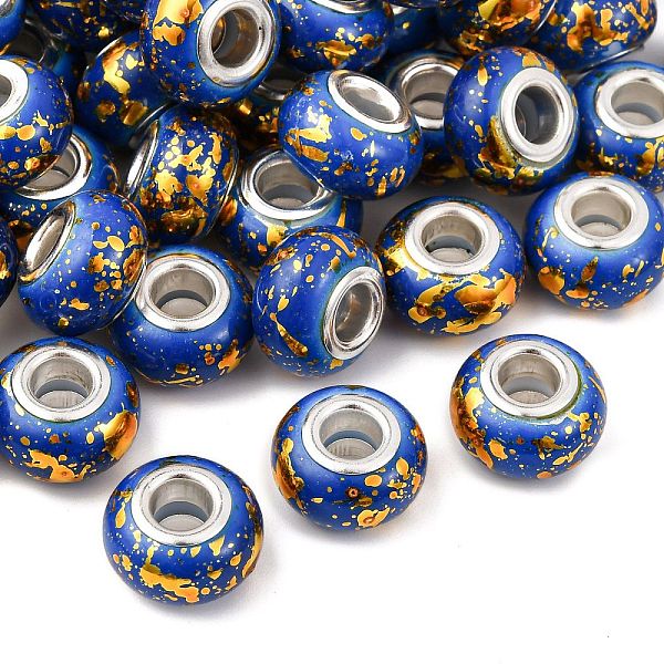 Opaque Resin Rondelle European Beads-image-RESI-Z046-01H-en