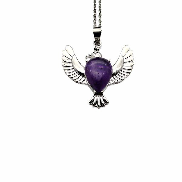 

PandaHall Peace Dove Water Droplet Crystal Necklace Pendant Fashion Ornament Simple Pendant Alloy