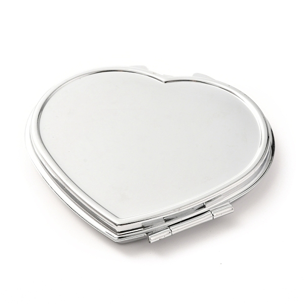 

PandaHall DIY Iron Cosmetic Mirrors, for Epoxy Resin DIY, Heart, Platinum, 6.8x7.1x0.85cm, Hole: 1.6mm, Tray: 53.5x62.5mm Iron Heart