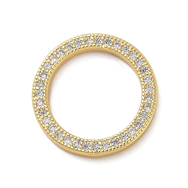 

PandaHall Rack Plating Brass Micro Pave Clear Cubic Zirconia Linking Rings, Flat Ring, Long-Lasting Plated, Cadmium Free & Lead Free, Real...