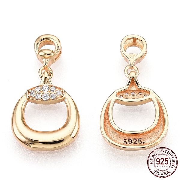 

PandaHall 925 Sterling Silver Micro Pave Cubic Zirconia Pendants, Trapezoid Charms, Nickel Free, Real 18K Gold Plated, 18x10x3mm, Hole: 1mm..., Clear