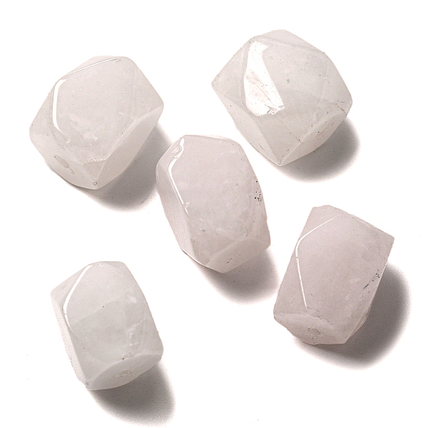 

PandaHall Natural Rose Quartz Beads, Rectangle, Faceted, 17.5~20x12.5~15.5x12.5~15.5mm, Hole: 1.6mm Rose Quartz Rectangle