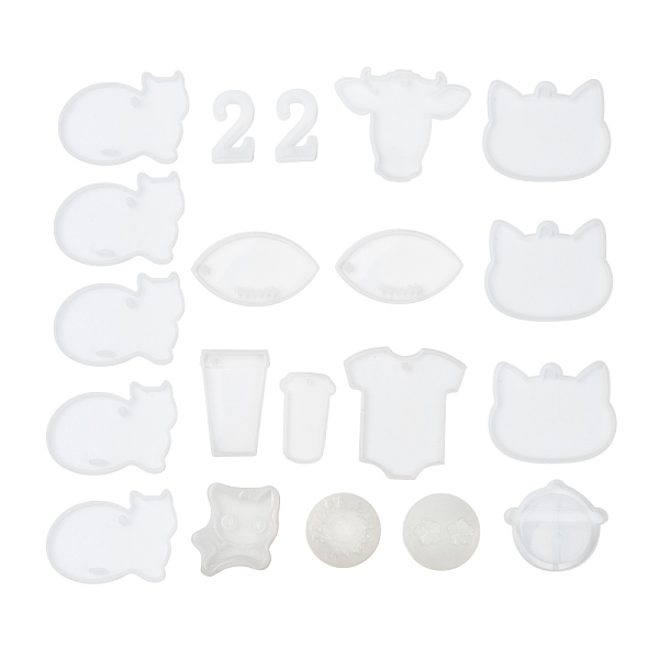 

PandaHall Luck Bag -- DIY Silicone Molds, Resin Casting Molds, For UV Resin, Epoxy Resin Jewelry Making, Mixed Shapes, White...