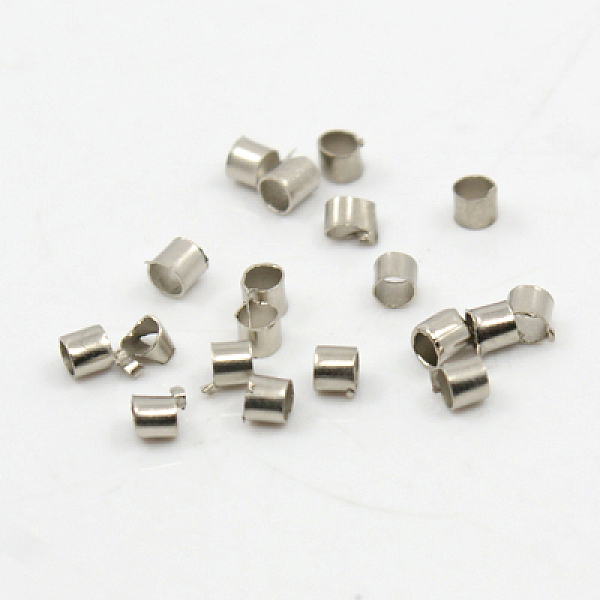 

PandaHall Brass Tube Crimp Beads, Lead Free & Nickel Free, Platinum, 2x2mm, Hole: 1mm Brass Tube