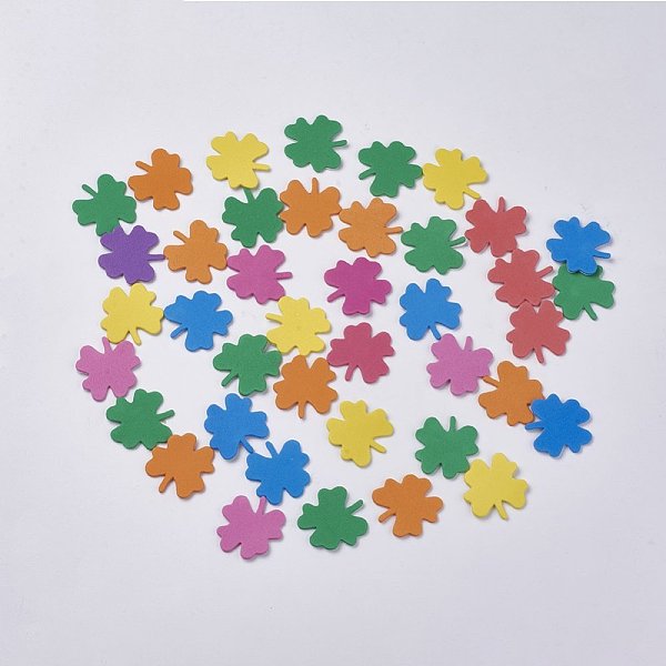 

PandaHall Sponge EVA Sheet Foam Paper Sets, With Adhesive Back, Kids Handmade DIY Scrapbooking Craft, Four Leaf Clover, Mixed Color..., Multicolor