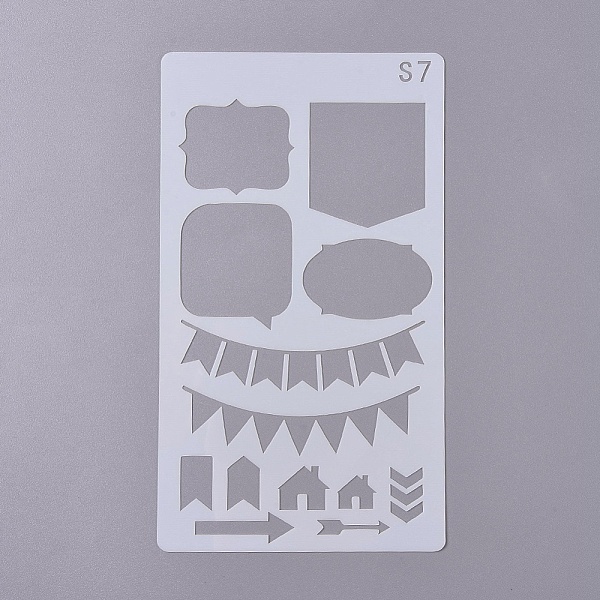

PandaHall Plastic Drawing Stencil, Drawing Scale Template, For DIY Scrapbooking, White, 17.9x10.2x0.04cm Plastic White