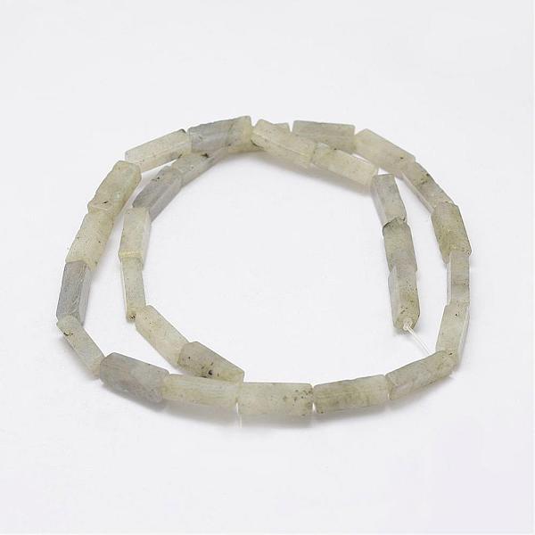 

PandaHall Natural Labradorite Beads Strands, Cuboid, 13x5x5mm, Hole: 1mm, about 29pcs/Strand, 15.3 inch(39cm) Labradorite Cuboid