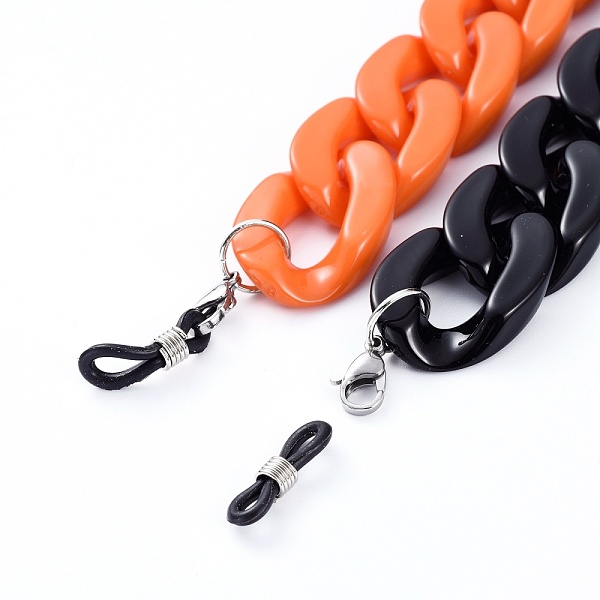 

PandaHall Eyeglasses Chains, Neck Strap for Eyeglasses, with Opaque Acrylic Curb Chains, 304 Stainless Steel Lobster Claw Clasps and Rubber...