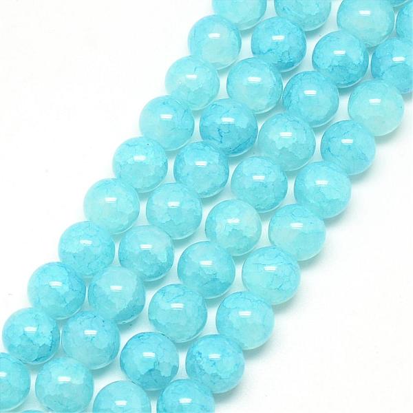 

PandaHall Baking Painted Crackle Glass Bead Strands, Round, Light Sky Blue, 6mm, Hole: 1.3~1.6mm, about 133pcs/strand, 31.4 inch Glass Round...