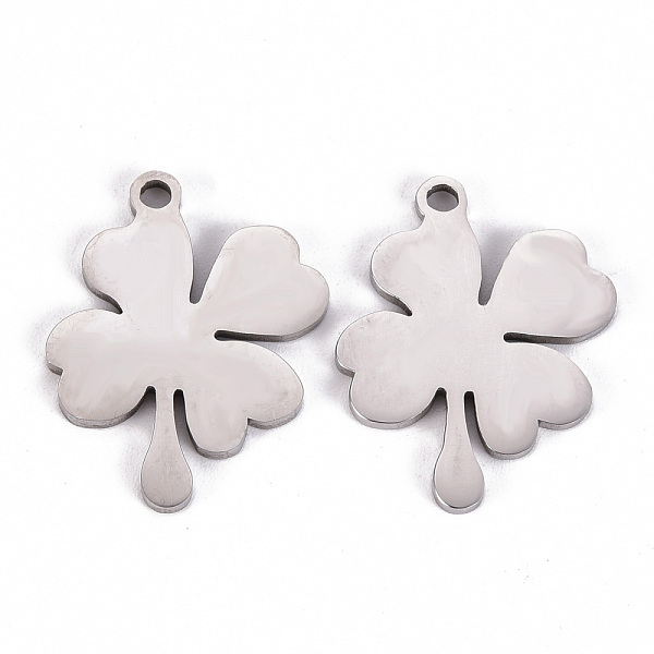 

PandaHall 201 Stainless Steel Pendants, Laser Cut, Clover, Stainless Steel Color, 25x18x1mm, Hole: 2mm 201 Stainless Steel Clover