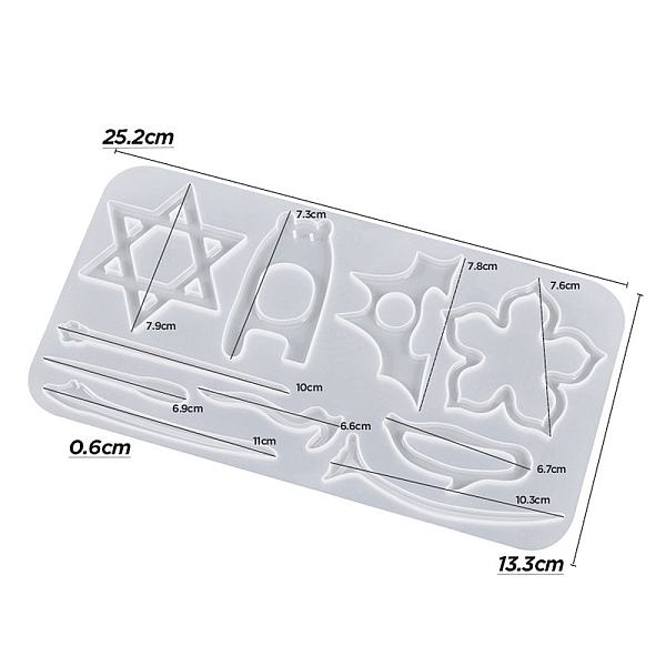 

PandaHall Brooch DIY Silicone Mold, Resin Casting Molds, for UV Resin, Epoxy Resin Craft Making, Bear, 252x133x6mm, Inner Diameter: 66~103mm...
