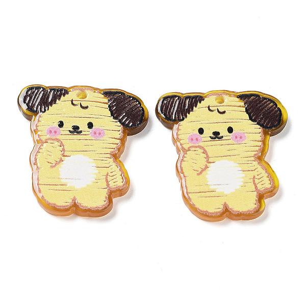 

PandaHall Acrylic Pendant, Dog, Pale Goldenrod, 34x31.5x2.5mm, Hole: 2mm Acrylic Dog