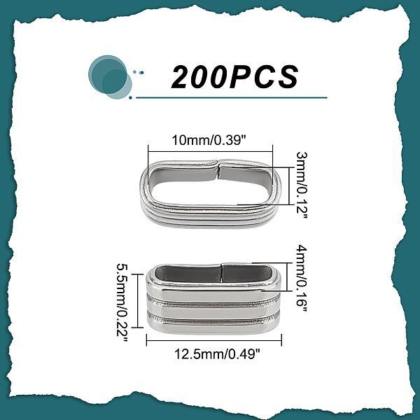 Unicraftale 200pcs 201 Verbindungsringe Aus Edelstahl