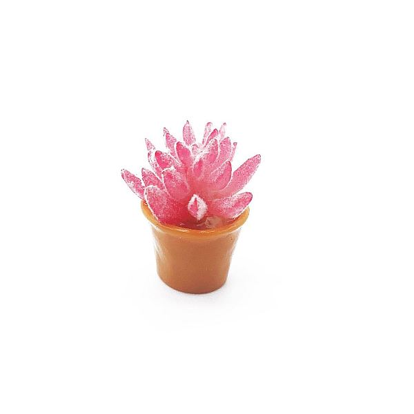 

PandaHall Mini Resin Artificial Succulent Plant Ornaments, Miniature Bonsai, for Dollhouse, Home Display Decoration, Light Coral, 13x23mm...