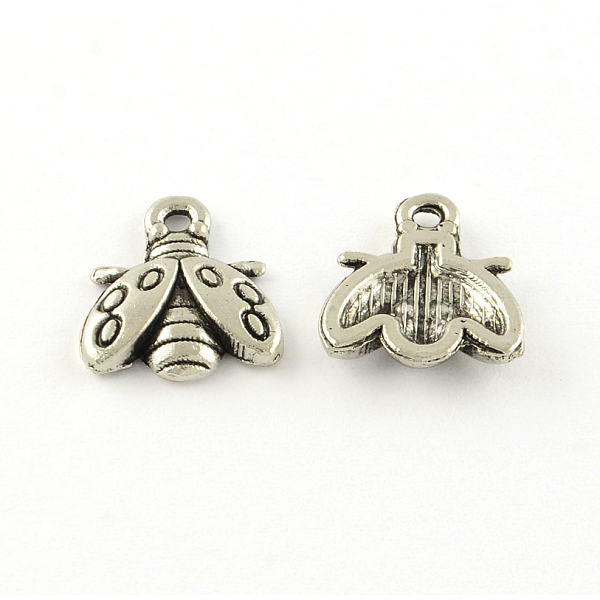 

PandaHall Tibetan Style Alloy Charms, Ladybug, Cadmium Free & Lead Free, Antique Silver, 14x12x2.5mm, Hole: 1.5mm, about 1136pcs/1000g Alloy...